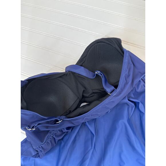 NWOT Amazon Bathing Suits Ruffle Off Shoulder Bikini & Swimdress Bundle Size L - Picture 6 of 6